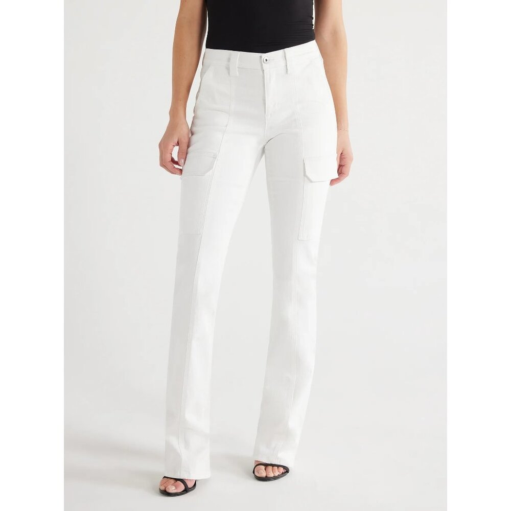 Sofia Jeans Women Marisol Bootcut Mid Rise Crago Jeans 32.5 Inseam Size 20 White